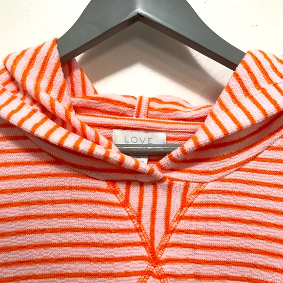 Love by Gap textured h terry pink star hoodie Medium - Picture 4 of 8